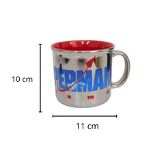 Taza Superman plateada con rojo de Cerámica 430 ml