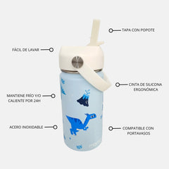 Termo Mamgos Dinosaurios para Niños Acero inoxidable 325 ml