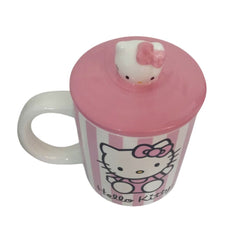 Taza con tapa Hello Kitty Cerámica color rosa 532 ml