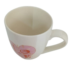 Taza con ilustración de un corazón rosa de Porcelana 1 pieza