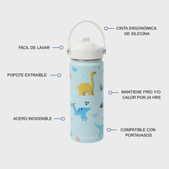 Termo Mamgos Dinosaurio 2.0 Acero inoxidable 530 ml