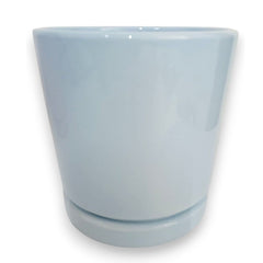 Maceta color Azul de Cerámica 1 pieza 14 x 13 cm