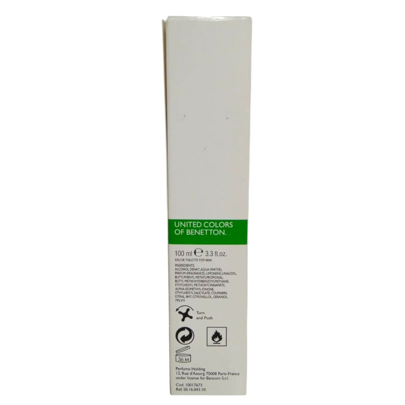 Perfume de hombre Benetton Cold Silver Eau de Toilette 100ml