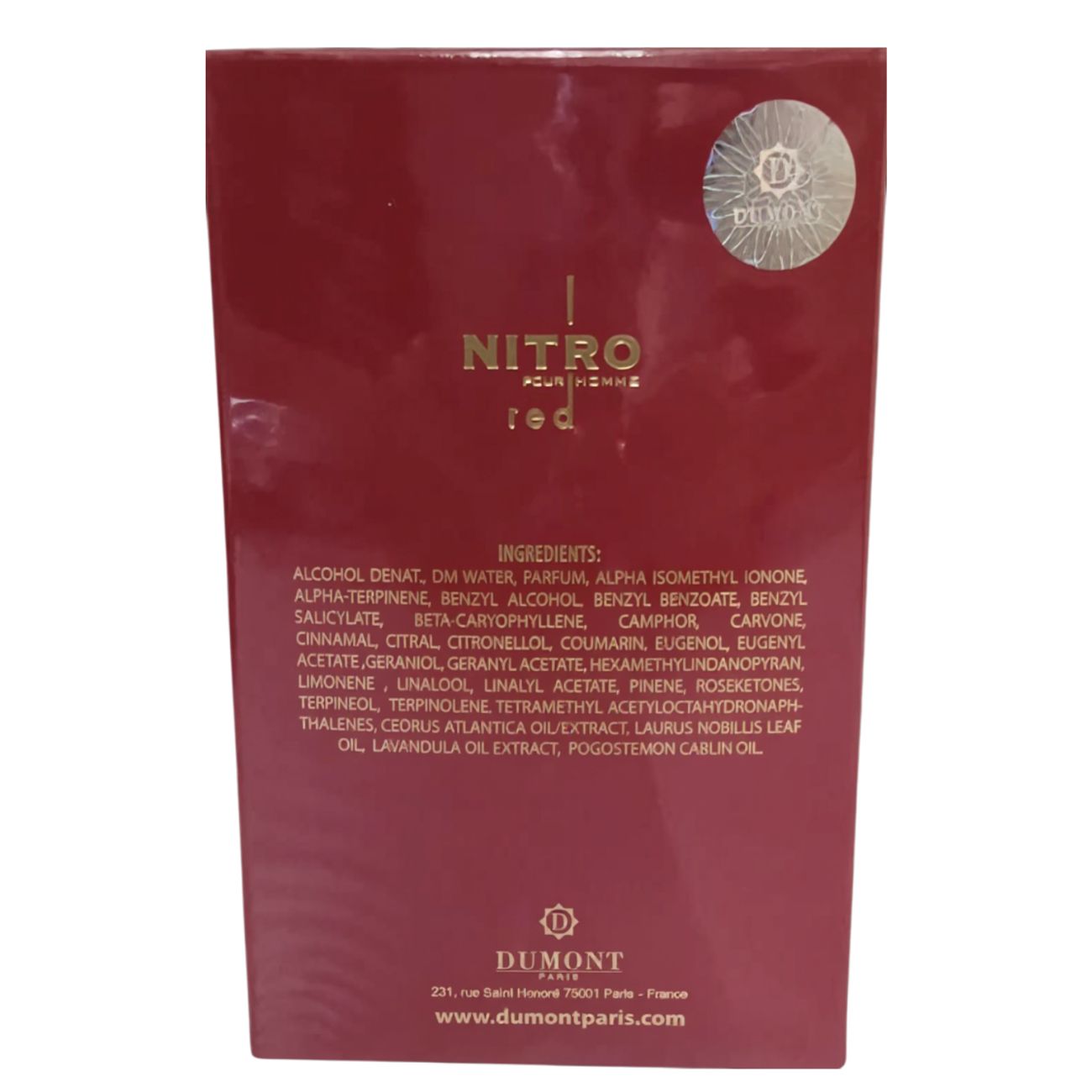 Perfume de hombre Dumont Paris Nitro red Eau de Parfum 100ml