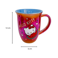 Taza irisdicente Hello Kitty color rojo de Cerámica 470 ml