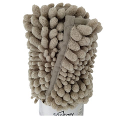 Tapete para baño gris hecho de soft chenille 1 pieza