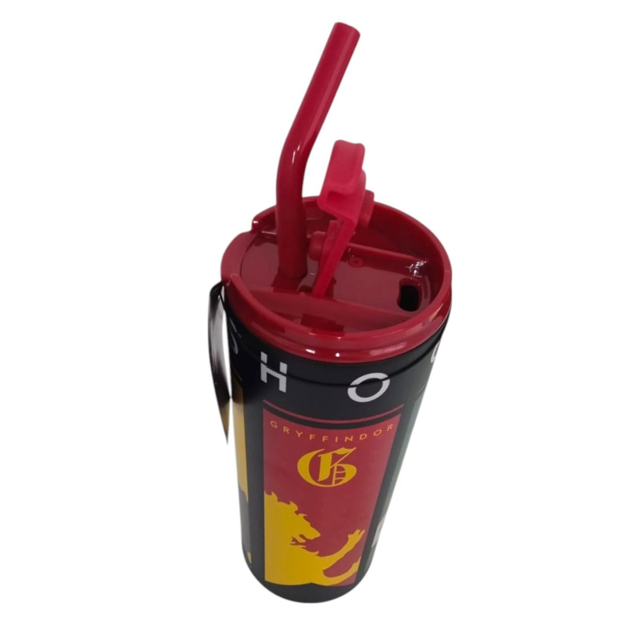 Termo con popote Hogwarts multicolor Acero inoxidable 600 ml