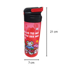 Botella con popote Hello Kitty para Niñas Plástico 600 ml