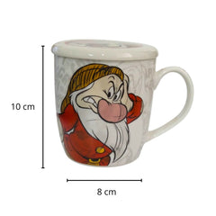 Taza con tapa Gruñón de Blanca Nieves Cerámica 385 ml