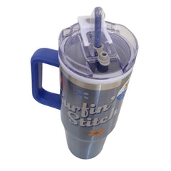 Termo con popote Stitch surfin 1.2 L Acero Inoxidable