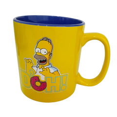 Taza Homero Simpson amarilla metalizada de cerámica 591 ml