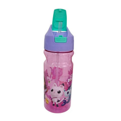Botella con popote Gaby Dollhouse para Niñas Plástico 600 ml