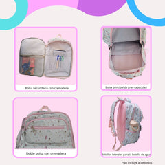 Mochila escolar Ballet Mamgos para Niñas color rosa 1 pieza