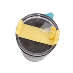 Termo con popote FRIENDS color negro Acero inoxidable 1.2 L