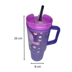 Vaso con popote y tapadera Kuromi Plástico 1.2 L