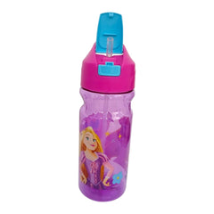Botella con popote Princesas para Niñas Plástico 600 ml