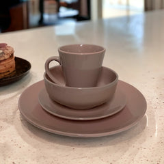 Vajilla de Porcelana color rosa 16 piezas
