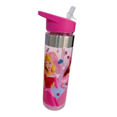 Botella con popote Princesas para Niñas Plástico 650 ml