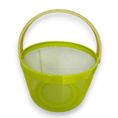 Cesto verde de Metal con asa 1 pieza 25 x 18 cm