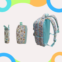 Kits de Mochilas Escolares Selva Mamgos para Niños 3 Piezas