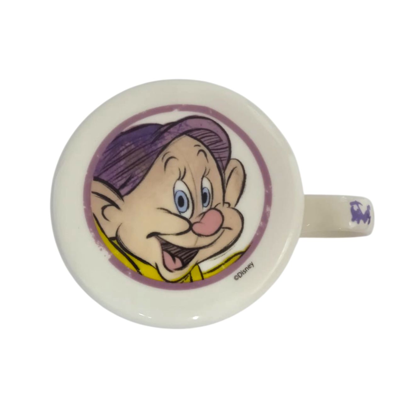 Taza con tapa Enanito de Blanca Nieves Cerámica 385 ml