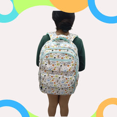 Mochila Escolar Selva Mamgos para Niños color verde 1 pieza