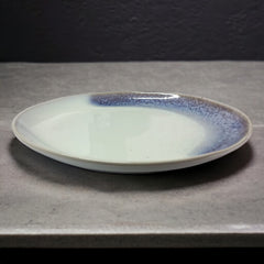 Platos de porcelana color blanco con azul 28cm