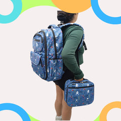 Kits de Mochilas Escolares Futbol Mamgos para Niños 2 piezas