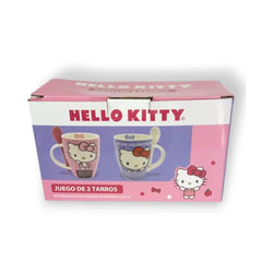 Tazas con cucharas HELLO KITTY de Cerámica de 310 ml