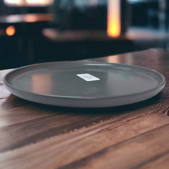 Platos trinche de porcelana color gris 27cm