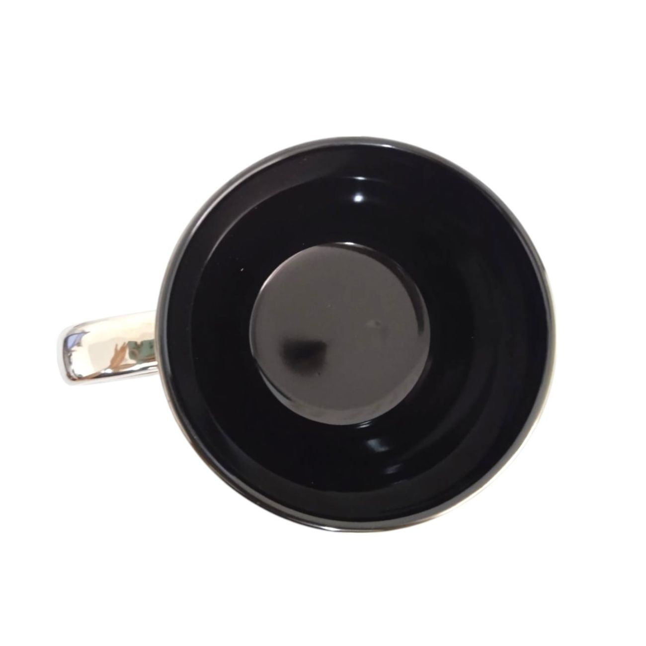 Taza Mickey Mouse color plateada con negro Cerámica 700 ml