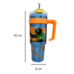 Termo con popote Zootopia multicolor Acero inoxidable 1.2 L