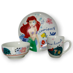 Vajilla de Princesa Disney de porcelana  de 3 piezas