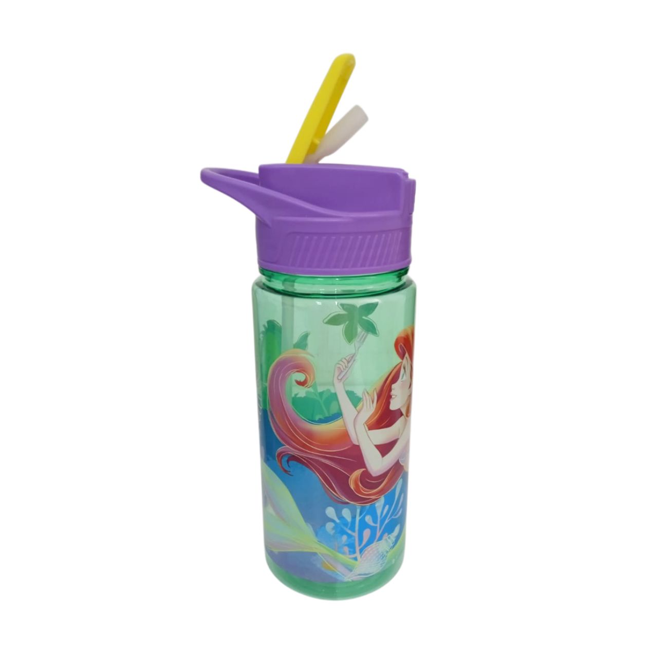 Botella con popote Ariel La Sirenita Niñas Plástico 550 ml