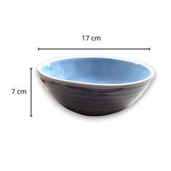 Plato Azul con blanco de Cerámica 1 pieza