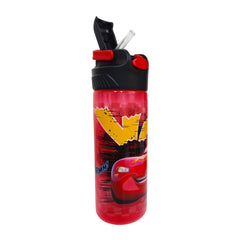 Botella con popote Cars de Plástico con asa 600 ml