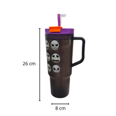 Vaso con popote El Extraño Mundo de Jack de plástico 1.2L
