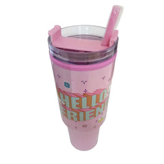 Termo con popote Hello Kitty And Friends doble pared 1.2 L
