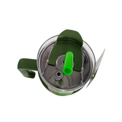 Termo con popote Minecraft verde Acero inoxidable 1.2 L