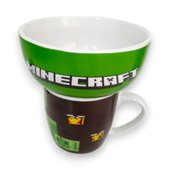 Taza y tazón Minecraft de cerámica multicolor 400 ml 550 ml