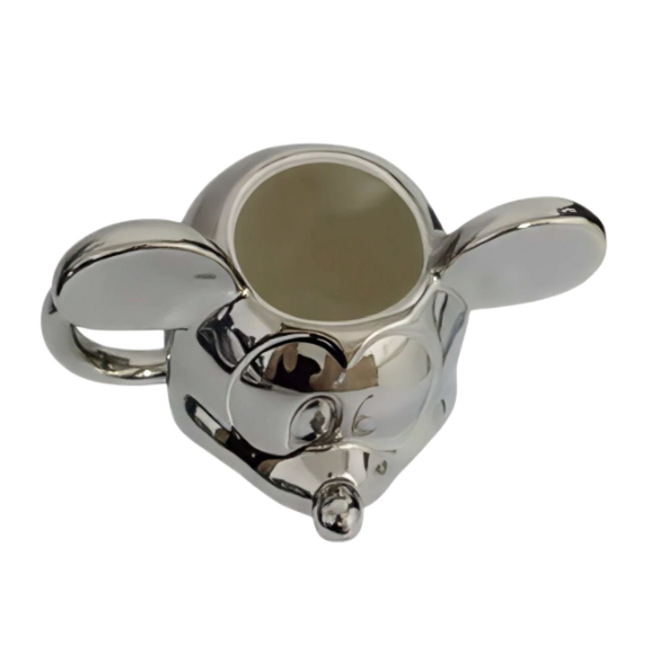 Taza 3D Mickey Mouse Cerámica color plateada 350 ml