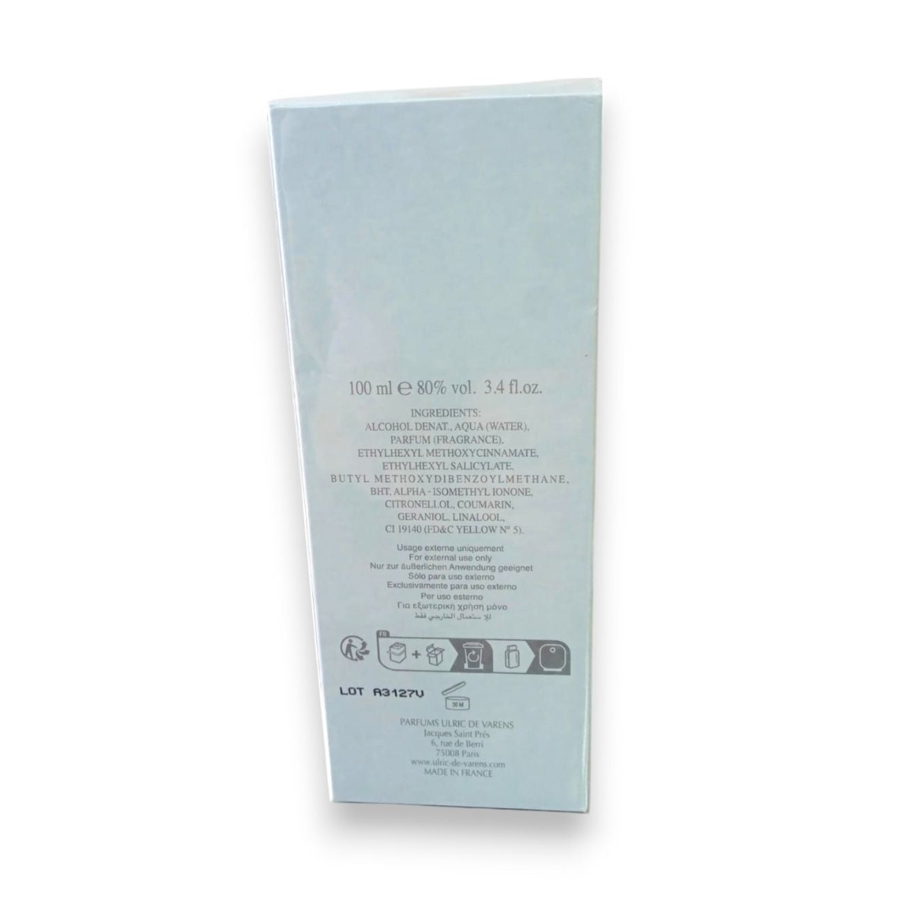 Perfume de mujer Ciel Parfum Vanille Ulric De Varens 100 ml