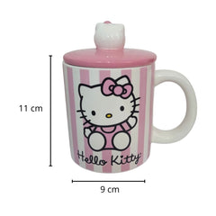 Taza con tapa Hello Kitty Cerámica color rosa 532 ml