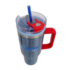 Termo con popote Superman de Acero inoxidable 1.2 L