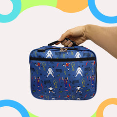 Lonchera escolar Futbol Mamgos para Niños color azul 1 pieza