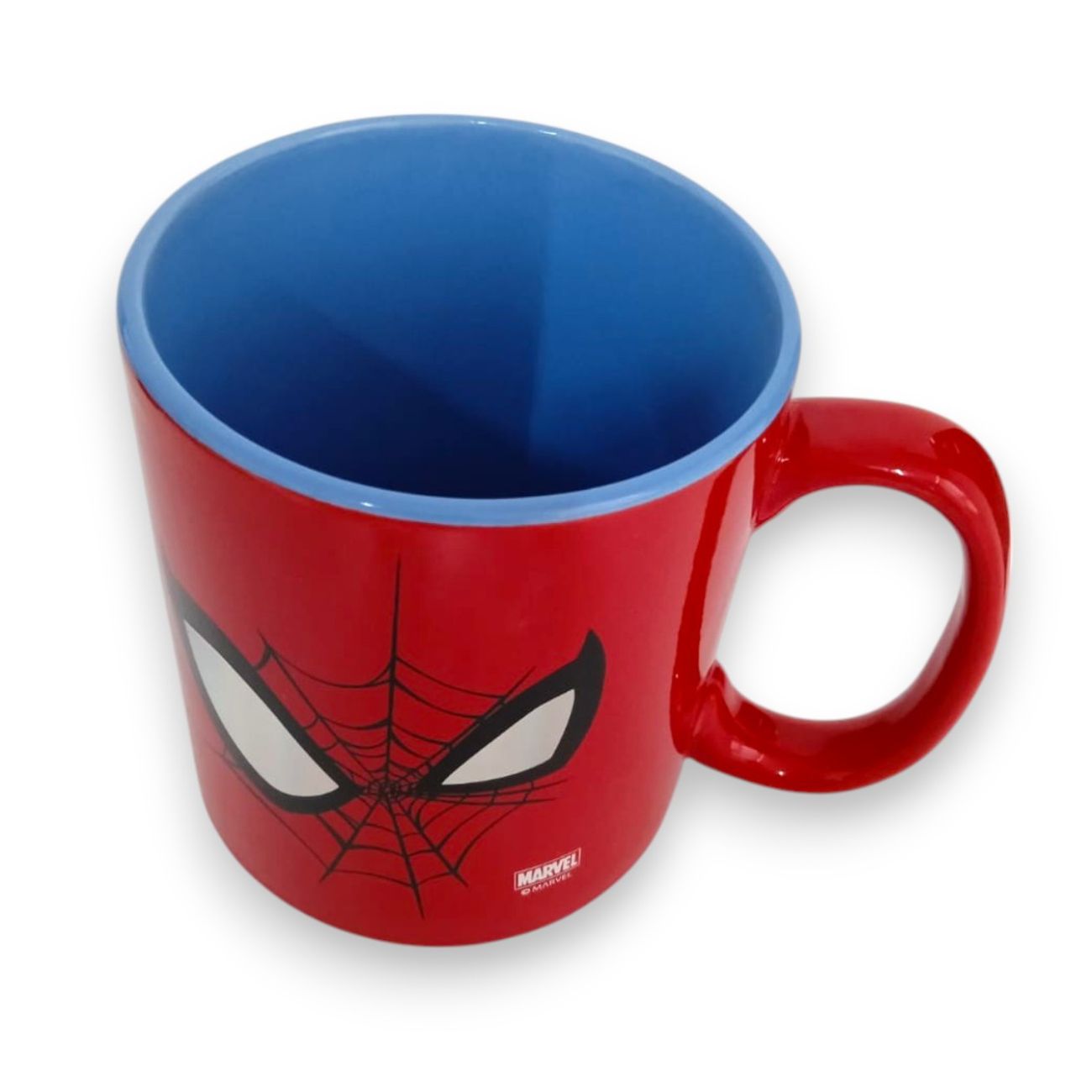 Taza Spiderman metalizada roja de cerámica 591 ml