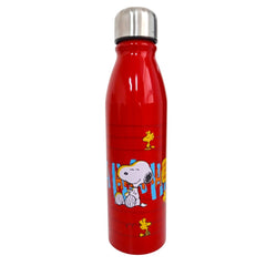 Botella Snoopy Peanuts color roja de Aluminio 600 ml