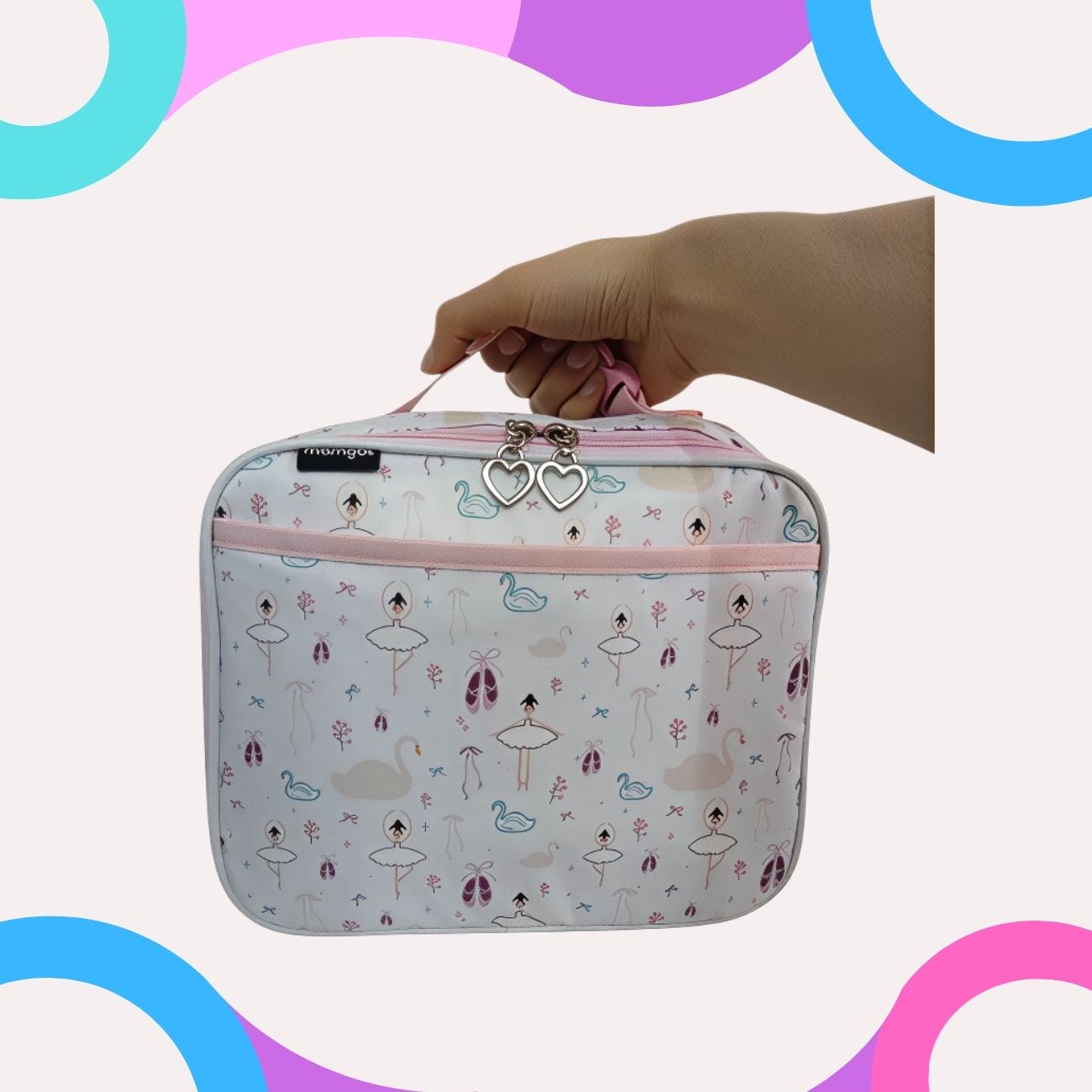 Lonchera escolar Ballet Mamgos para Niñas color rosa 1 pieza