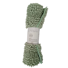 Tapete para baño verde hecho de soft chenille 1 pieza