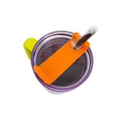 Termo con popote El extraño mundo de Jack morado acero 1.2 L